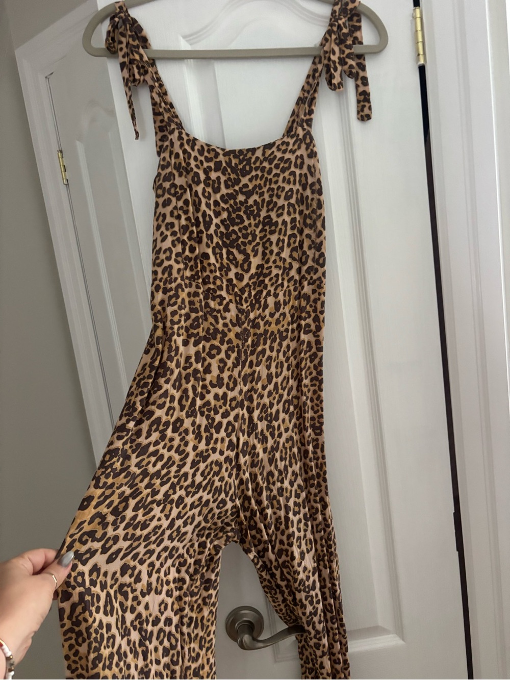 Faithfull the Brand Leopard-Print One-Piece Jumpsuit - Brown 100% Rayon